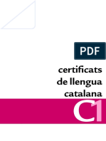Certificats de Llengua Catalana: Taula