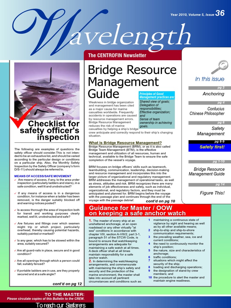 Bridge Resource Management Overview | PDF | Anchor | Ships