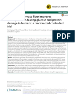 Wine Grape Pomace Flour Improves Blood Pressure, Fasting Glucose and Protein Damage in Humans: A Randomized Controlled Trial