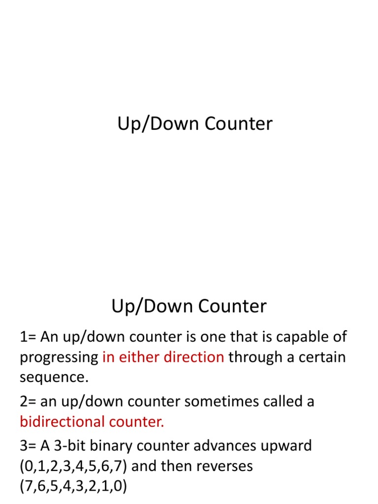 Up and Down Counter | PDF