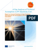 Solar Bankability d3.1 Review and Gap Analysis of Technical Assumptions in PV Electricity Cost