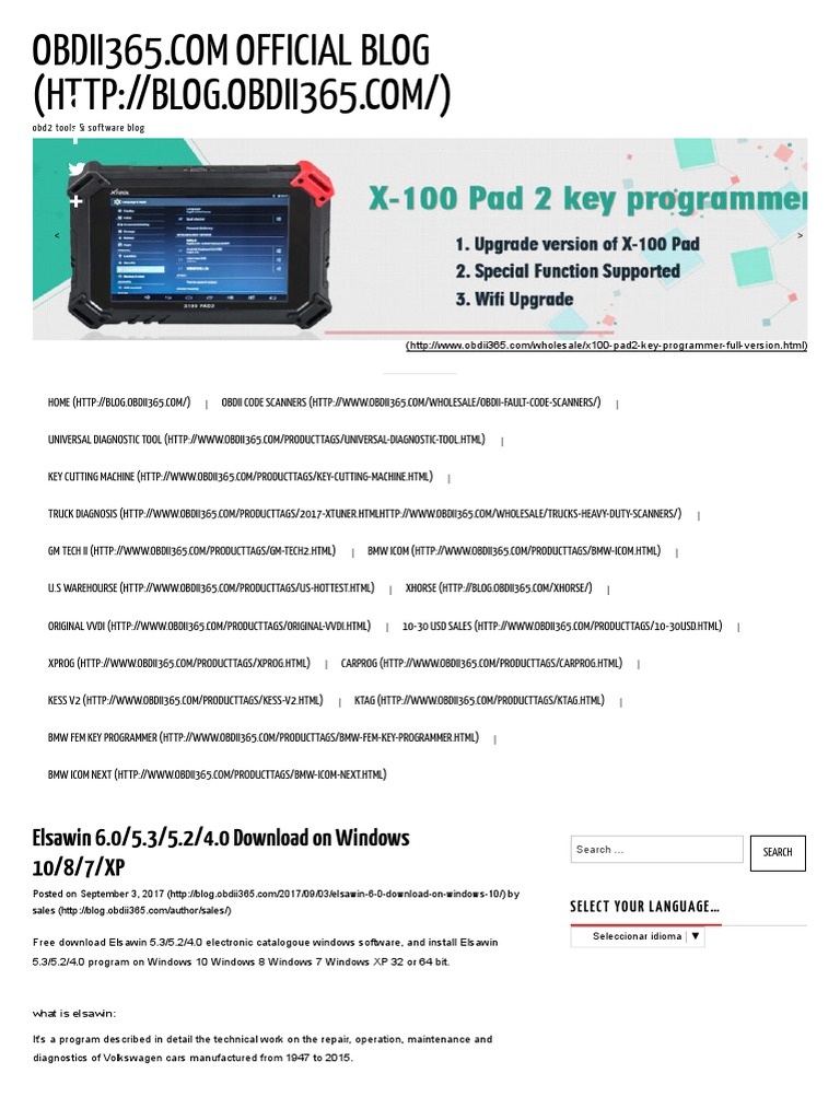 Elsawin 6.0 - 5.3 - 5.2 - 4.0 Download On Windows 10 - 8 - 7 - XP ...