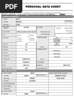 CS Form No. 212 Revised Personal Data Sheet - New