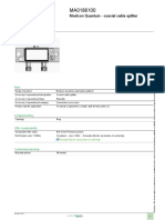 Product Data Sheet: Modicon Quantum - Coaxial Cable Splitter