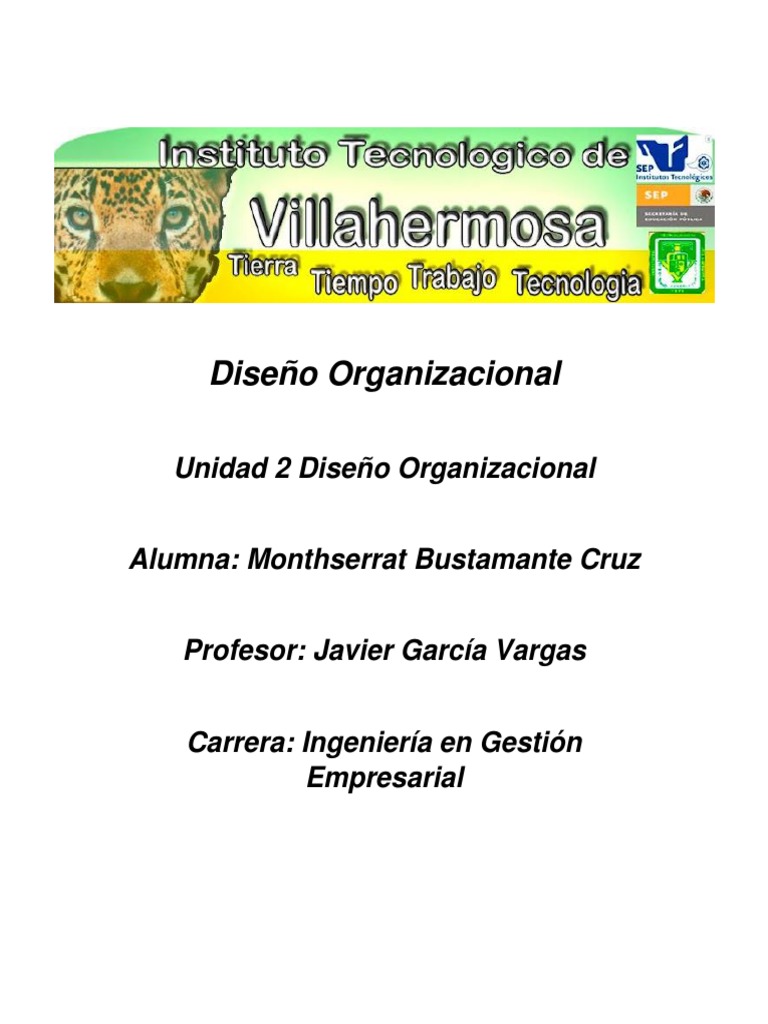Diseño Organizacional Unidad 2 Impuestos Diseño