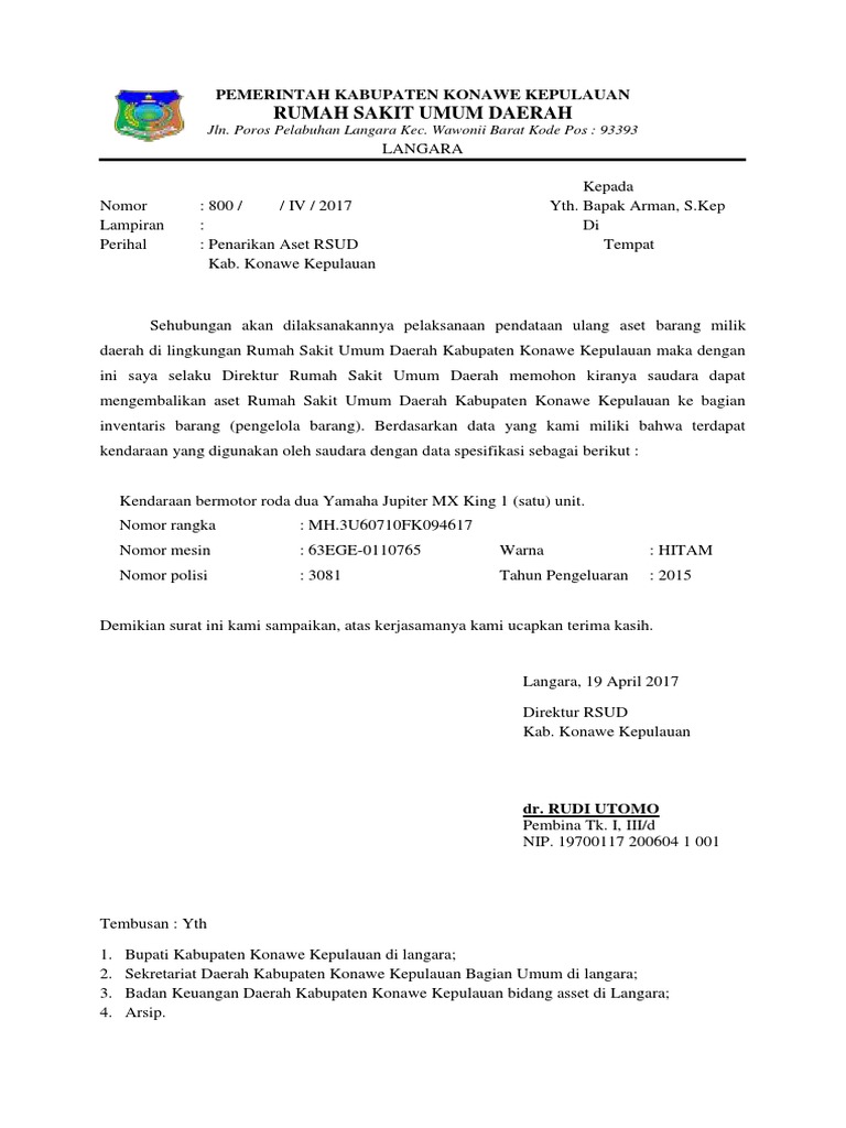 Contoh Surat Penarikan Aset Masnurul - Riset