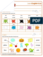 Worksheets Colours 1