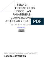 Tema 7. Las Fiestas y Los Juegos. Las Panateneas. Competiciones Atléticas y Teatrales