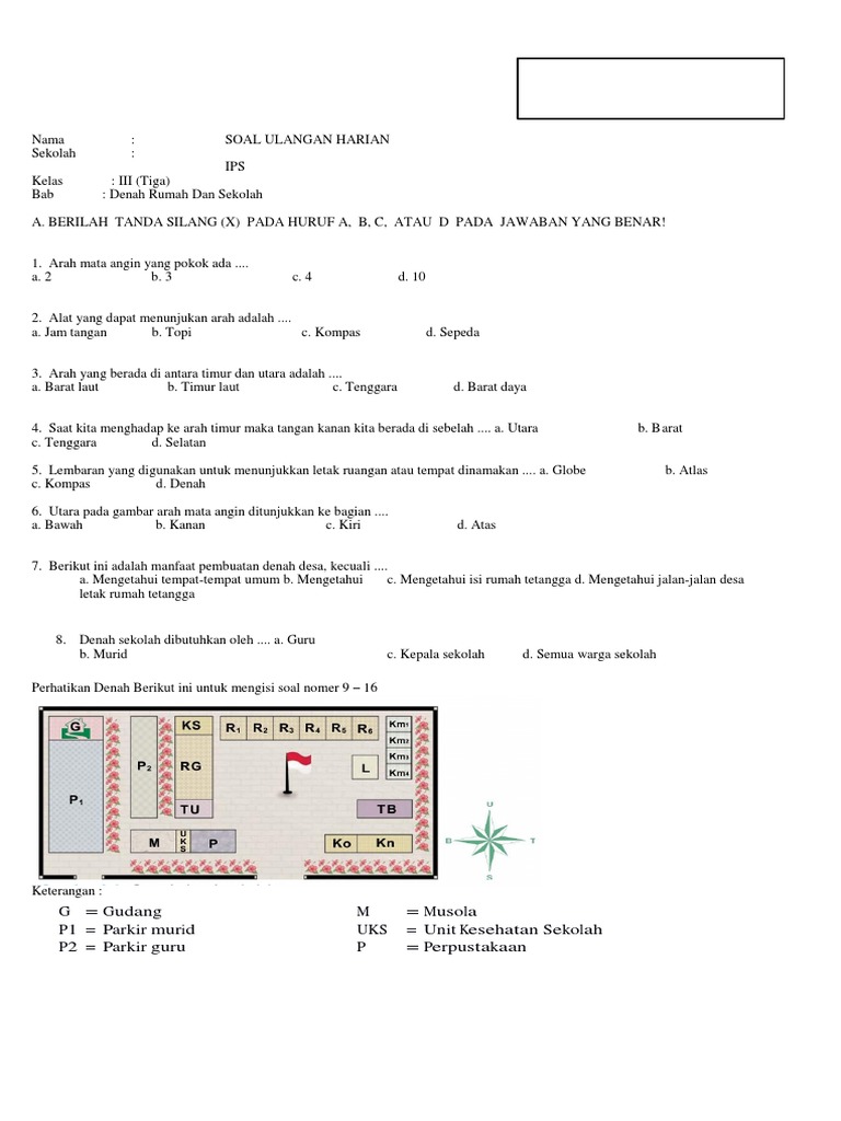 Denah Rumah Ke Sekolah All Desain