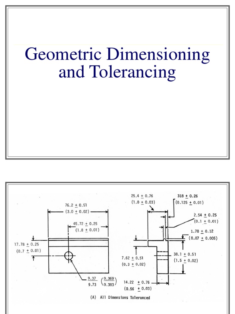 Geometric Dimensioning and Tolerancing | PDF