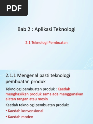 Slide Rbt Tingkatan 2 Teknologi Pembuatan Pdf