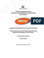 Fovial LG BS TDR 18-2018 Consultoria Apoyo Tecnico Derecho de Via Dibujante