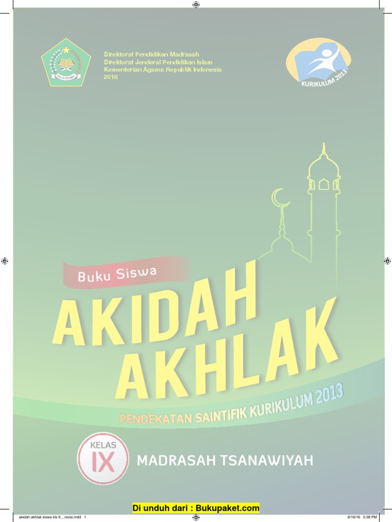 Buku Aqidah Akhlak Kelas 9
