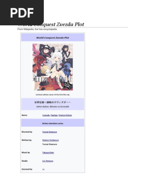 World Conquest Zvezda Plot Manga Anime