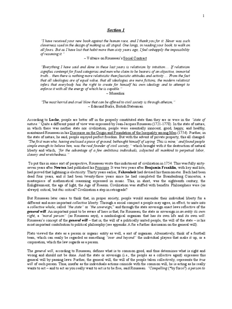 Locke vs Rousseau Jean Jacques Rousseau Liberty