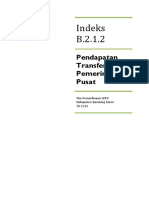 Indeks B.2.1.2: Pendapatan Transfer - Pemerintah Pusat