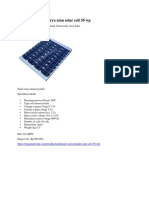 Spesifikasi Panel Surya Atau Solar Cell