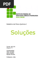 Relatório de Físico-química I
