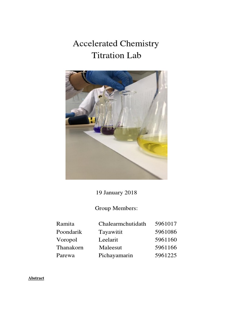 Acid Base Lab Report PDF Titration Chemistry