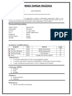 Backup of Simple CV Format