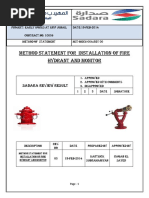 Method of Statment of Fire Hydrant