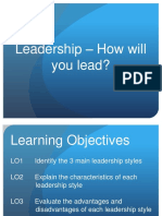 Starter Leadership - How Will You Lead?