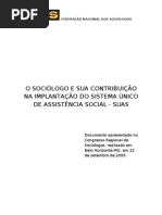 PAPEL DO SOCIÓLOGO NO  SUAS