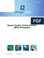 Speech Quality Testing Solution (MOS) Whitepaper