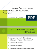 5.1 A S P P F: Ddition and Ubtraction of Olynomials and Olynomial Unctions