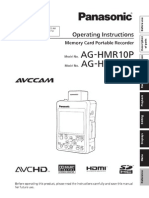 AG-HMR10 Operating Manual