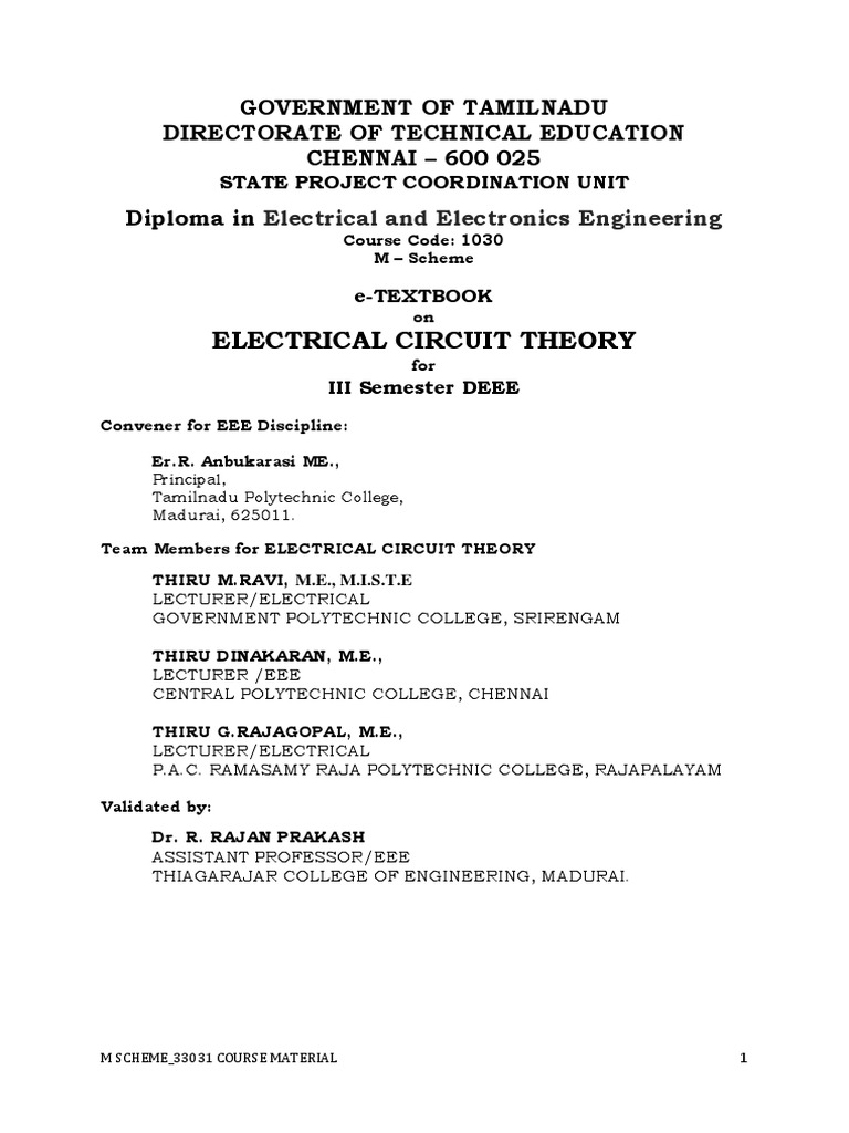 Electrical Circuit Theory | PDF | Capacitor | Permittivity