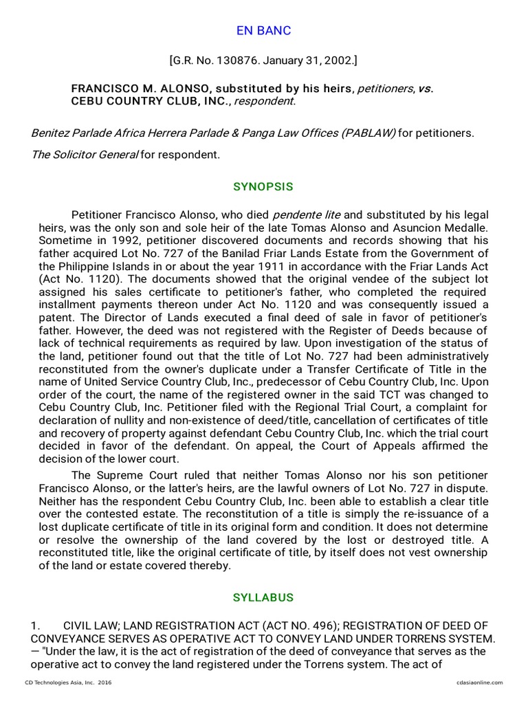 The Supreme Court Rules That Neither Party Has Established Clear Title