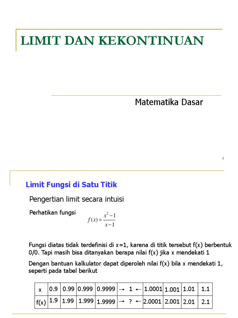Chapter 6 Lecture - Limit and Continuity Part 1 | PDF