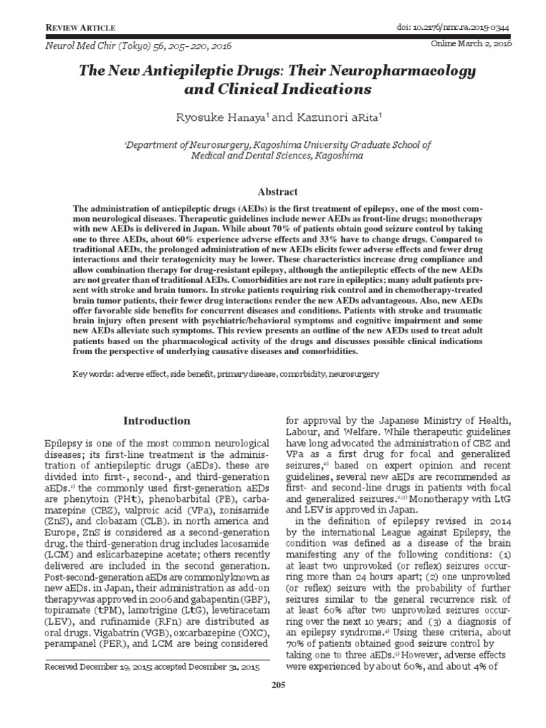 New Antiepileptic Drugs Overview | PDF | Epilepsy | Traumatic Brain Injury
