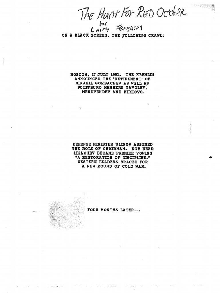 The Hunt For Red October PDF