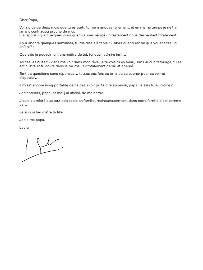 lettre a son pere