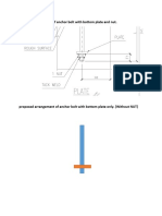 Current Arrangement of Anchor Bolt With Bottom Plate and Nut