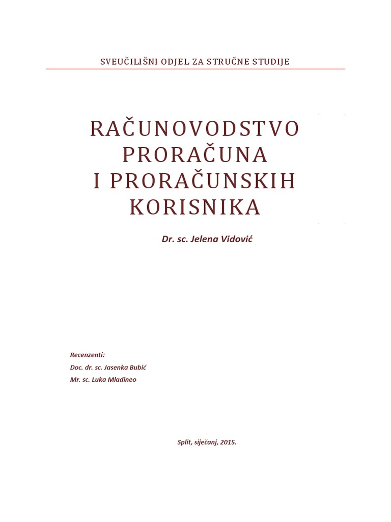 Proračunsko Računovodstvo PDF | PDF
