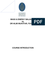 Mass & Energy Balances by DR Hilmi Mukhtar, Ficheme