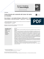 Costos Del Cáncer de Seno en Colombia