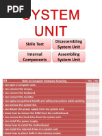 Skills Test Internal Components Disassembling System Unit Assembling System Unit