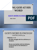 Taking God at His Word- God's Word is Enough