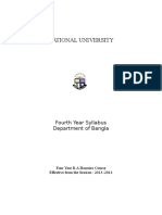 NU 4th Year Honours - All Subject Syllabus | PDF | Language