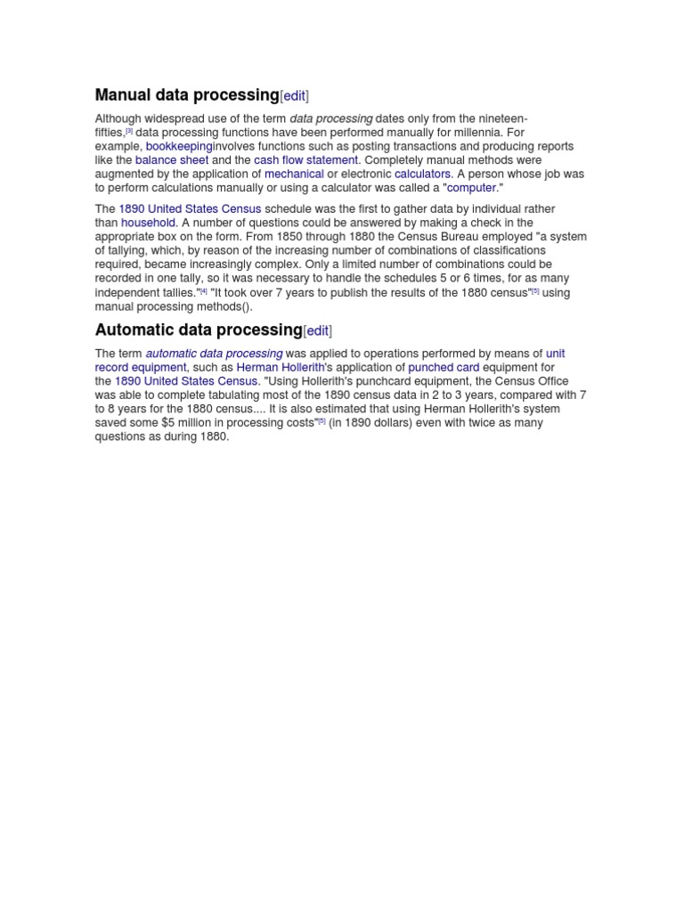 Manual Data Processing | PDF | Business