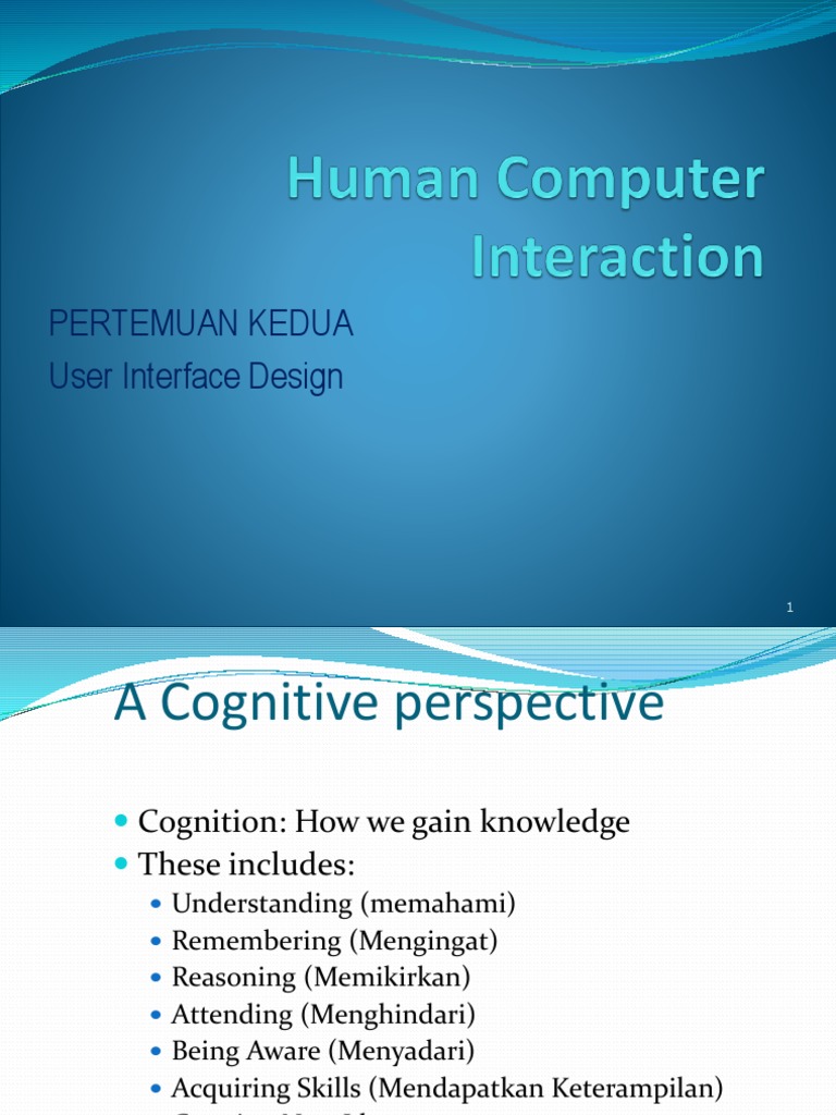 User Interface Design | PDF | Memory | Attention