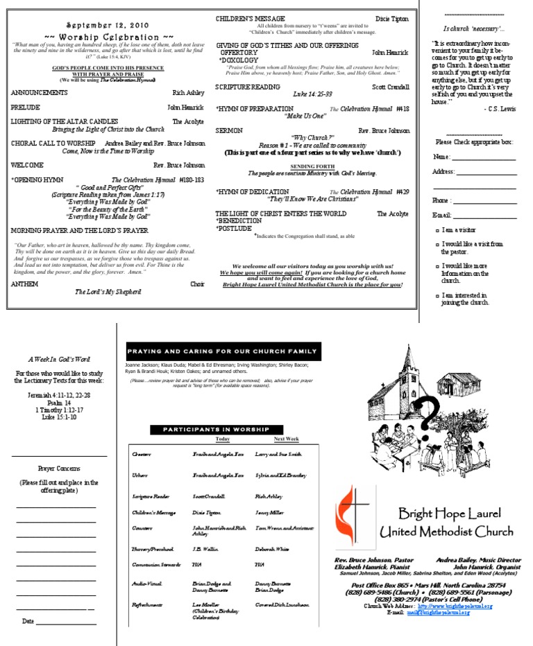 Worship Celebration Service Details | PDF | Lord's Prayer | Christian ...