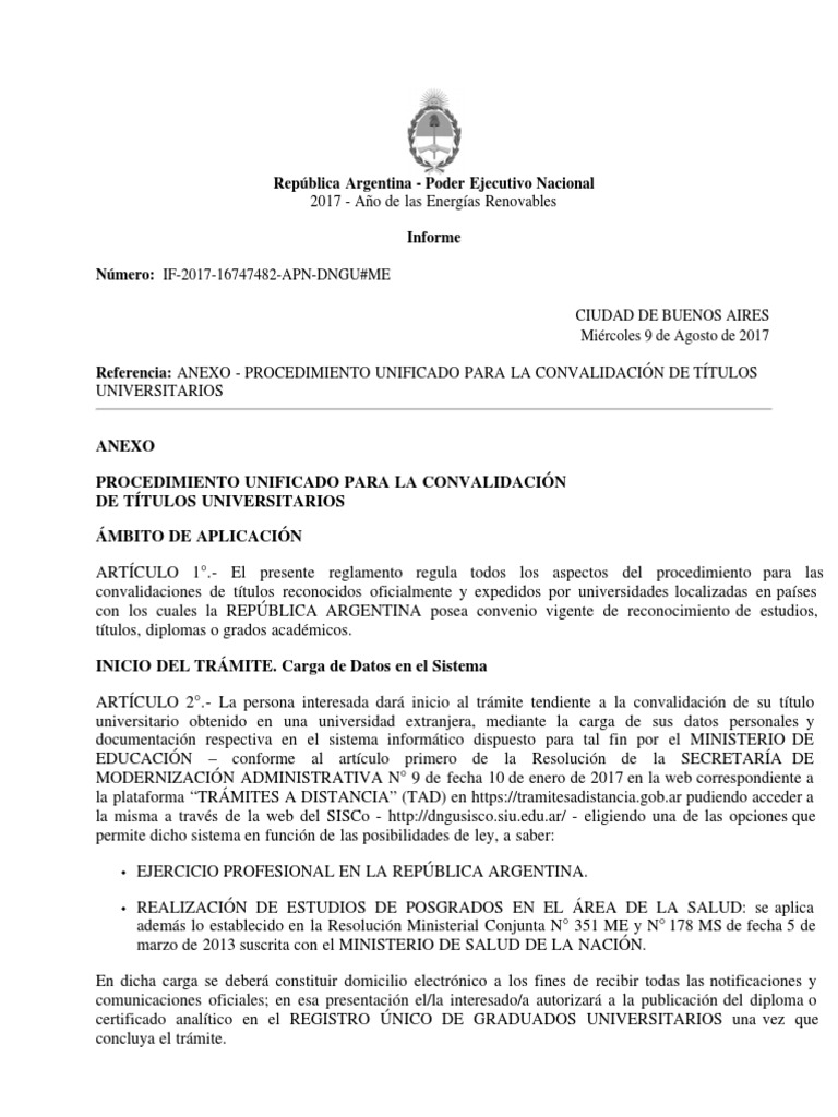 Revalida de titulos anexo pdf solicitante de asilo universidad
