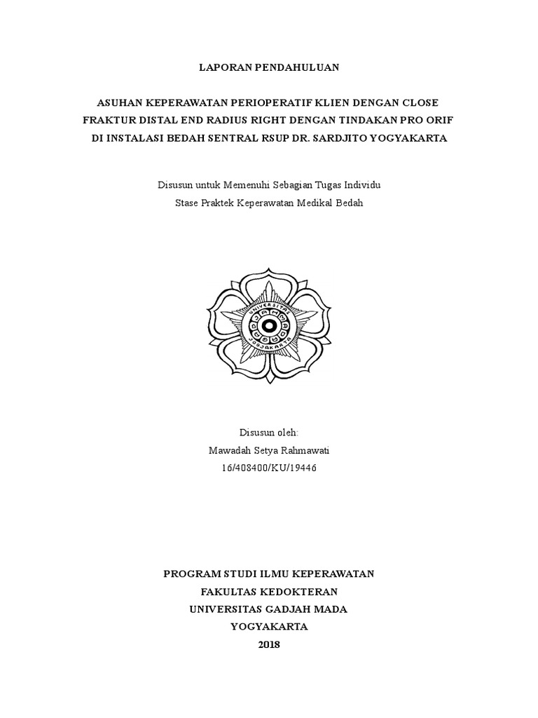 Asuhan Keperawatan Fraktur Radius Dextra | PDF