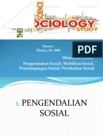 4 TM Dinamika Sosial - Pengendalian Mobilitas Penyimpangan Dan Perubahan Sosial Sosiologi Hukum