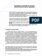 Novos Modelos de Gestão Na Prestação de Serviços Públicos E O Estabelecimento Do Marco Regulatõrio